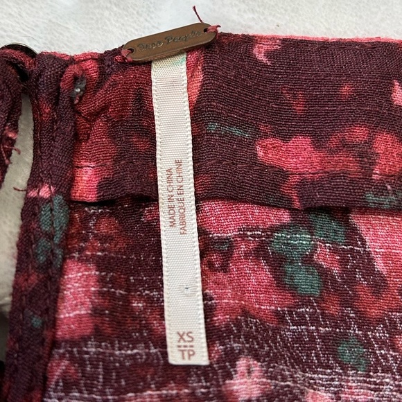 Free People Red Floral Wrap Romper - Picture 6 of 10